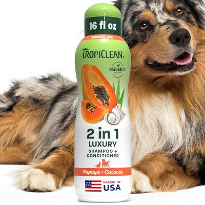TropiClean 2-in-1 Dog Shampoo - 16oz