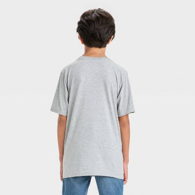 Boys' 4th of July MLB Chicago Cubs Short Sleeve Graphic T-Shirt - Gray M: Cotton, Crew Neck, Team Logo, Medium