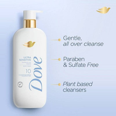 Dove Beauty Serum Ultra Sensitive Body Wash - Fragrance Free - 18.5 fl oz