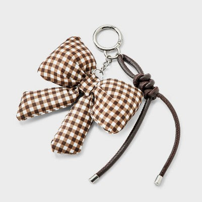 Gingham Bow & Braided Cord Bag Charm - Wild Fable Multi