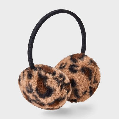 Girls' Faux Fur Leopard Print Earmuff - art class Leopard Print
