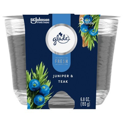 Glade 3 Wick Candle - Juniper & Teak - 6.8oz
