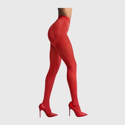 L'eggs Women's 60 Denier 360 Contour Opaque Tights - Red XXL