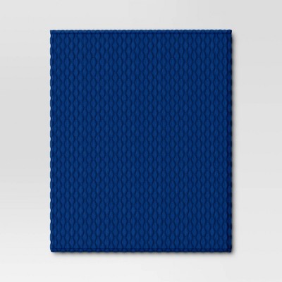 Triple Knit Throw Blanket Heathered Cobalt Blue - Room Essentials