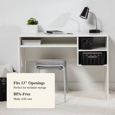 Wave XL Curved Storage Bin Black - Brightroom: Polypropylene, 26L Capacity, Fits 13" Cube System