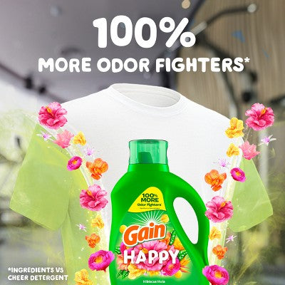 Gain Happy Hibiscus Hula Liquid Laundry Detergent 61 Loads - 88 fl oz