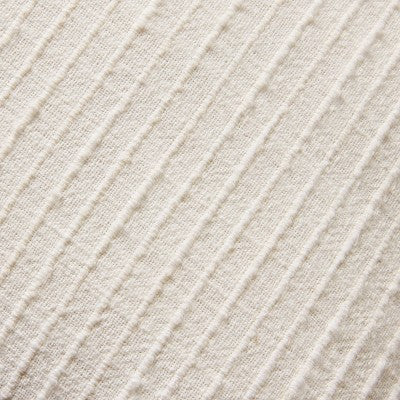 24"x24" Slub Striped Fringe Square Throw Pillow Sour Cream - Hearth & Hand with Magnolia (LOCAL PICKUP ONLY)