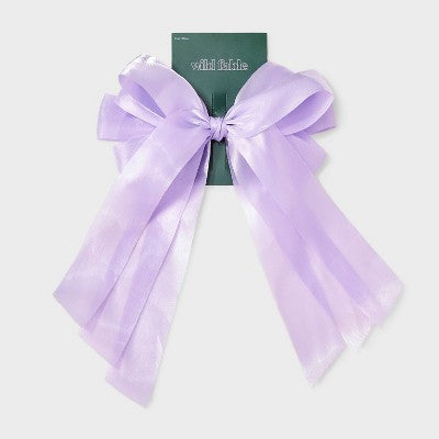 Organza Triple Bow Hair Barrette - Wild Fable Lavender