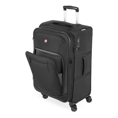 SWISSGEAR Zurich Softside Medium Checked Suitcase - Black