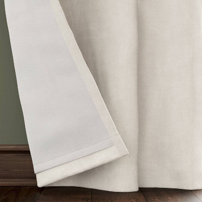50"x63" Blackout Chenille Curtain Panel Ivory - Threshold: Woven Polyester, Rod Pocket, OEKO-TEX Certified