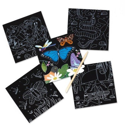 Crocodile Creek 11pc Scratch Art Backyard Bugs