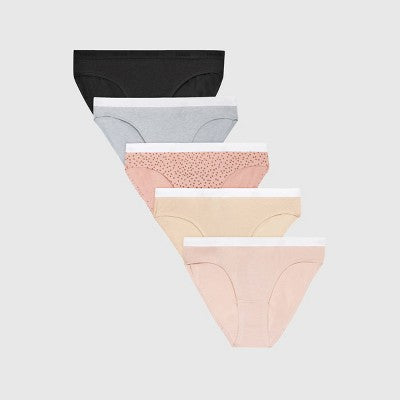 Hanes Originals Girls' 5pk Tween Bikini Underwear - 16