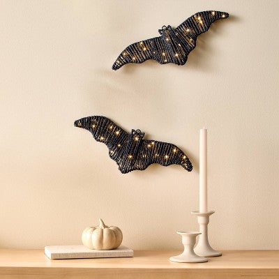 2ct Halloween Craft Lit Wrapped Rope Bat Kit - Mondo Llama