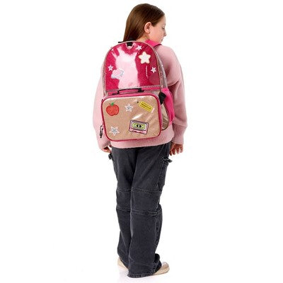 Locker Club Kids' 16L Kids Backpack with Lunch Box Headphone - Red/Gray: Preschool Backpack