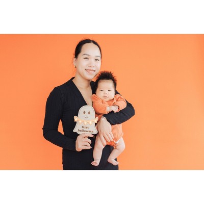 Pearhead Halloween Baby's First Wooden Photo Card