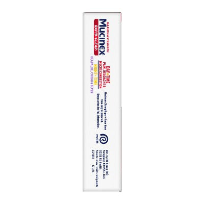 Mucinex Rapid Clear Pain Headache Mucus Congestion Daytime & Nightime Liquid Gels - 24ct