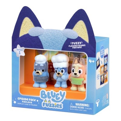 Bluey Fuzzies Episode Pack Pavlova Display Case and Figures
