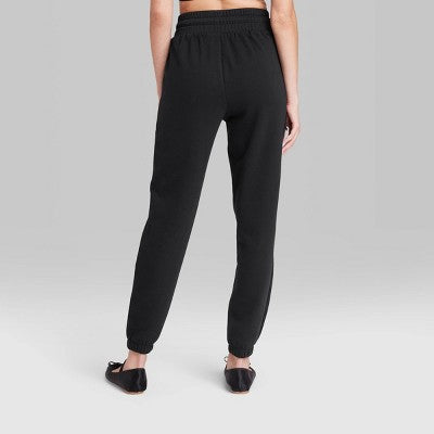 Women's High-Rise Tapered Joggers - Wild Fable Black XXS
