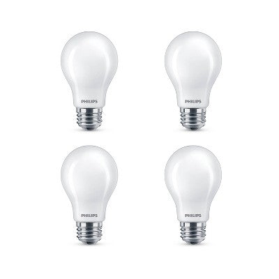 Philips UltraDef LED 40W Frosted Daylight A19 4P: Dimmable 450 Lumens, 5000K, Energy Star Certified, 13.7-Year Life, 4-Pack