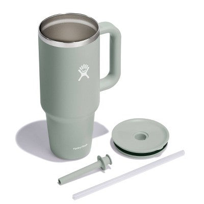 Hydro Flask 40oz All Around Travel Straw Tumbler - Agave: Double-Wall, BPA-Free, Vacuum-Insulated