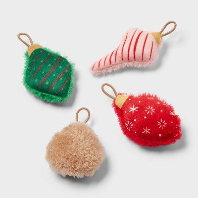 Finger Ornament Cat Plush Toy Set - 4pk - Wondershop