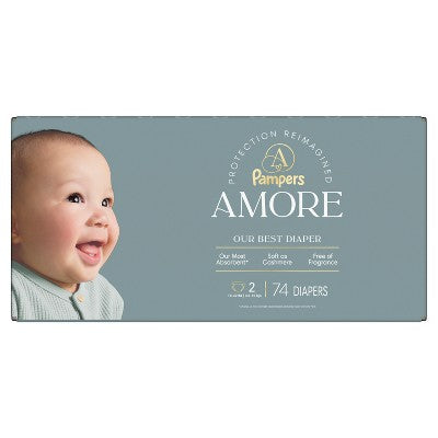 Amore by Pampers Diapers Super Pack - Size 2 - 74ct