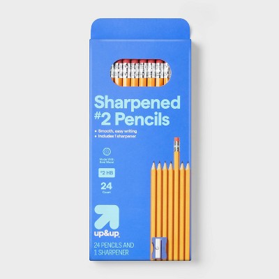 24ct Wood Pencil and Sharpener Kit - up&up