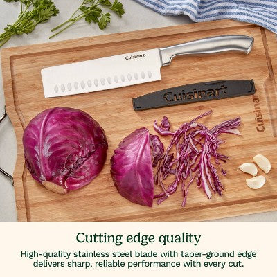 Cuisinart Classic Stainless Steel 7" Nakiri/Vegetable Cleaver Knife with Blade Guard