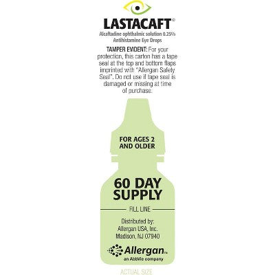 Lastacaft Once Daily Relief, Eye Allergy Itch Relief Drops 0.17 Oz