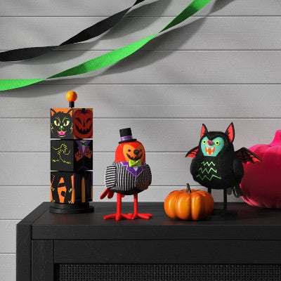 Featherly Friends 'Gourdon' Felt Bird Halloween Decorative Figurine - Hyde & EEK! Boutique