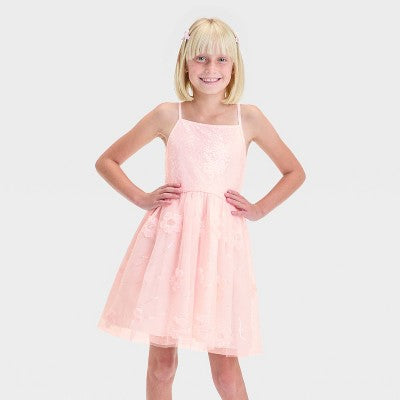 Zenzi Girls' Sequin Tank Dress - Pink S: Lightweight A-Line Mini