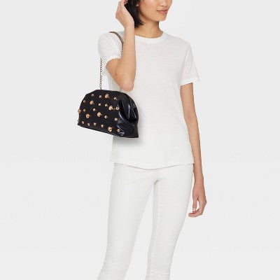 Studded Oversized Clutch - A New Day Black