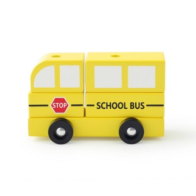 Wood Stacking Vehicle School Bus - Bullseye's Playground