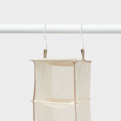 10 Shelf Hanging Shoe Storage Organizer Tan - Brightroom