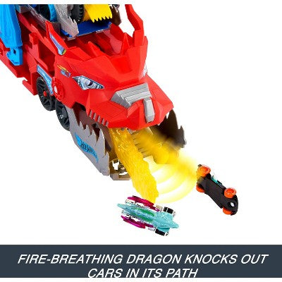 Hot Wheels City Ultimate Dragon Hauler Toy Vehicle Playset - 4pk