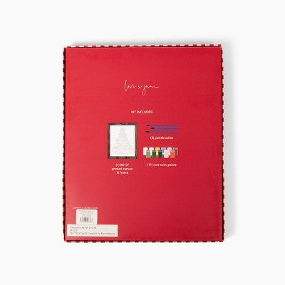 Love x June Christmas Tree Paint-By-Number Canvas Kit with Frame