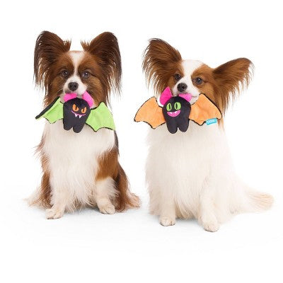 BARK Afraid of the Bark Halloween Screech and Squeak Animal Plush Dog Toy