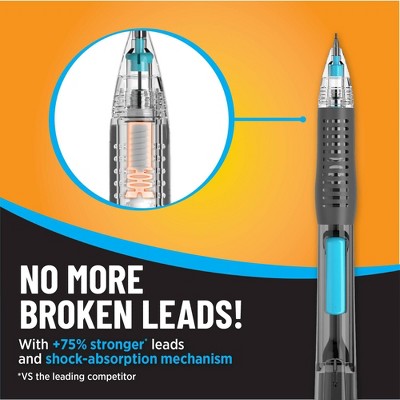 BiC 4ct Break-Resistant Mechanical Pencil Velocity Premium: 0.7mm No. 2 Multicolor Pencils, Plastic, Ages 5+