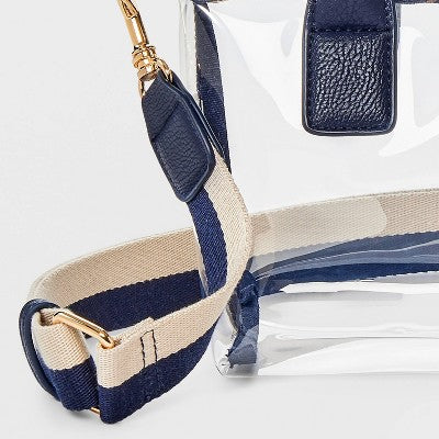 Foundational Mini Tote Handbag - Universal Thread Navy/Clear