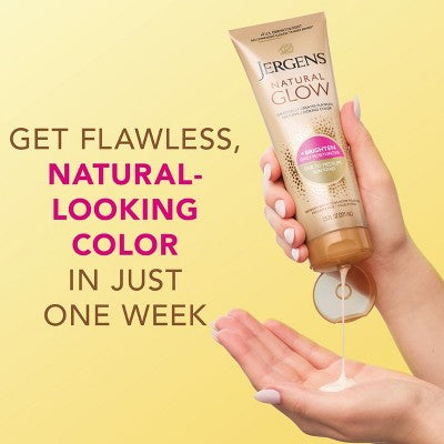 Jergens Natural Glow Daily Moisturizer Self Tanner Body Lotion Sunless Tanning - Fair To Medium - 7.5 fl oz