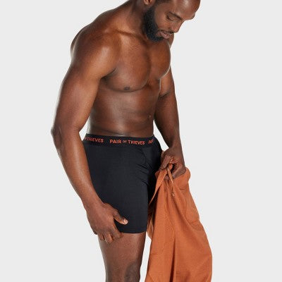 Pair of Thieves Men's Super Fit Boxer Briefs 2pk Black/Abstract M