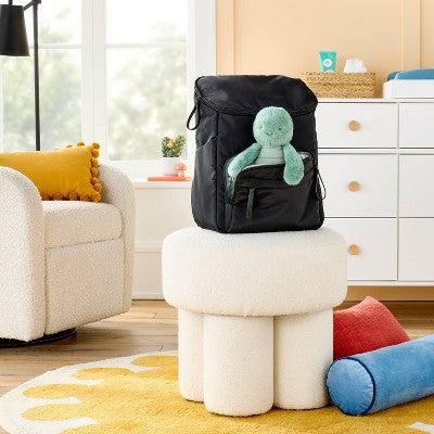 Open-Top Diaper Backpack - Black - Cloud Island