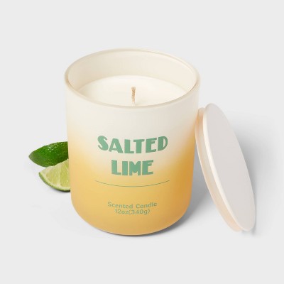 12oz Frosted Ombre Jar Candle Salted Lime - Room Essentials