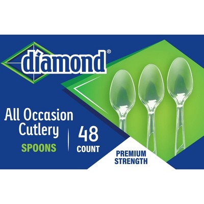 Diamond All Occasion Clear Disposable Spoons - 48ct