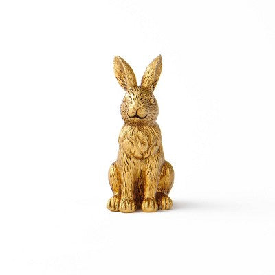 Easter Large Gold Resin Bunny Sitting - Bullseye's Playground