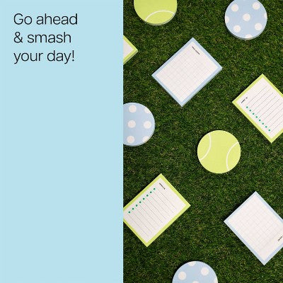 Noted by Post-it Sports Court 3"x4" List Note Blue Grid 100 sheets