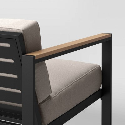 Henning Patio Loveseat Gray - Threshold (LOCAL PICKUP ONLY)