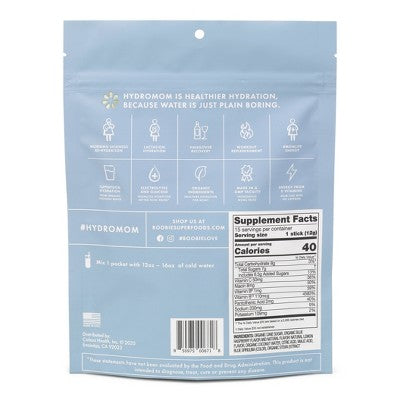 Boobie HydroMom Electrolyte Drink Mix - Blue Raspberry - 6.3oz/15ct