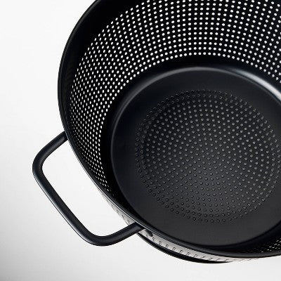 5qt Stainless Steel Colander Black - Figmint