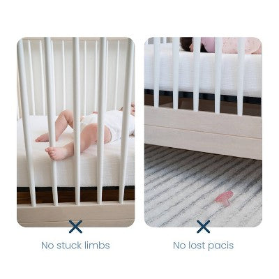 HALO Breathable Mesh Crib Liner, Full Size Crib - Classic, White